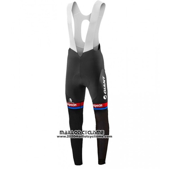 2016 Maillot Ciclismo Giant Alpecin Noir et Rouge Manches Longues et Cuissard